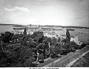 Images Dated 10th April 2012: Panoramic view of the port of Pola, photographed during the period of Italy's reign in Istria