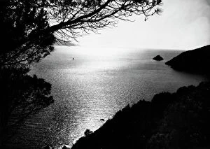 Images Dated 16th July 2009: A panoramic view of the seascape sunset, Isola d'Elba