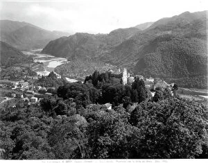 Images Dated 7th November 2007: Panoramic view of the Sesia Valley with the Sacro Monte of Varallo