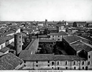 Vue partielle de la ville de Ravenne, depuis les toits