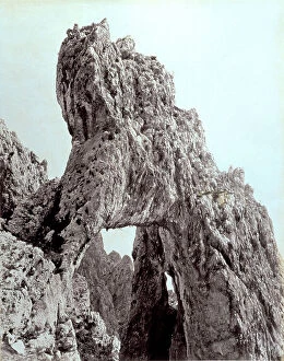 Images Dated 17th December 2008: Partial view of the so-called natural arch, a spectacular rock formation rising sheer from the sea