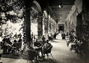 Images Dated 2nd May 2011: People seated at tables of the Grand Hotel Scannavini, Locanda Maggiore