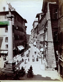 Images Dated 31st March 2010: Peopled view of Via Tornabuoni in Florence