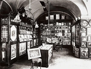Images Dated 17th June 2011: Photographic reproductions shop on the Arno embankment in Florence