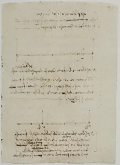 Notes de physique ; manuscrit du Codice Forster II, c.153r