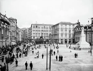 Images Dated 26th October 2010: Piazza Dante in Naples with, on the right, the monument to the poet