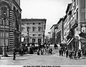 Florence Collection: Piazza del Duomo and via Cerretani in Florence