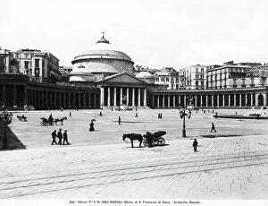 Images Dated 26th October 2010: Piazza del Plebiscito in Naples with, in the background, the church of San Francesco di Paola