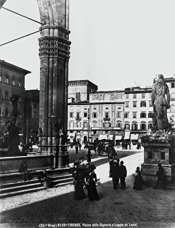 Florence Collection: Piazza della Signoria and Loggia dei Lanzi, Florence