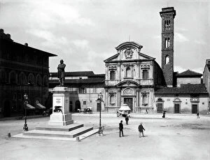 Images Dated 23rd March 2009: Piazza d'Ognissanti in Florence. The following monuments are visible: Palazzo Lenzi on the left