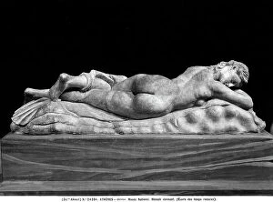 Images Dated 11th April 2012: The picture portrays the statue of Menade sleeping. Work of Roman period preserved in the National