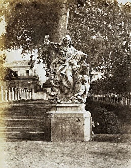 Images Dated 11th May 2010: Picture of a statue representing Abundance, in a large garden in a villa in Palermo