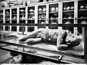 Images Dated 19th October 2010: Plaster cast of male victims of the Vesuvius eruption, found in the Archaeological Area of Pompeii