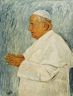 Images Dated 3rd March 2011: Pope John XXIII, painting, Silvano Caselli, Archdiocese Gallery, Milan
