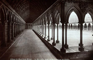 Images Dated 29th March 2011: Porch of the Cloister of the Abbey of Mont Saint Michel