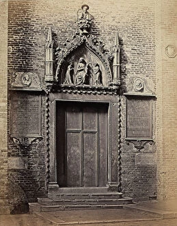 Images Dated 2nd September 2009: Side portal of the church of S. Maria Gloriosa dei Frari, Venice