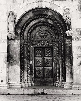 Images Dated 15th September 2003: Portal of the church of San Donato in Zara (Zadar) in Croatia