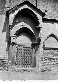 Images Dated 19th April 2010: Portal of Church of St. Peter, Verona