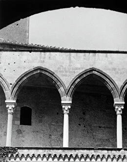 Images Dated 20th December 2010: Detail of the portico of the Palazzo Vitelleschi, in Tarquinia, Viterbo