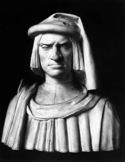 Images Dated 14th April 2010: Portrait bust of Lorenzo the Magnificent de'Medici, by the Florentine School