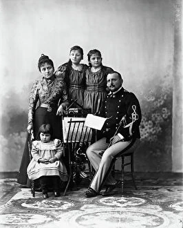 Images Dated 23rd March 2011: Portrait of Captain Giorgio Ferrari and family