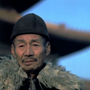Images Dated 16th July 2008: Portrait of a Chinese visitor inside the Forbidden City, 1969, Peking (Beijing)