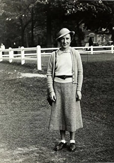 Images Dated 9th May 2011: Portrait of a female participant in the 'Lacoste 1937' golf tournament
