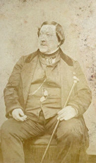 Images Dated 30th November 2010: Portrait of Gioacchino Rossini seated, from the front with his face in three-quarter view