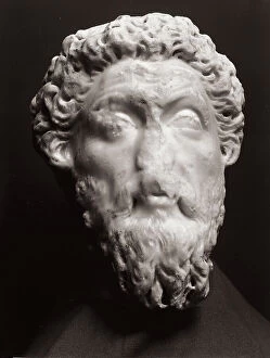 Images Dated 15th February 2008: Portrait head of Marcus Aurelius, in the G.A. Sanna National Museum in Sassari
