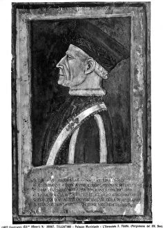 Images Dated 3rd April 2012: Portrait of the humanist F. Fidelfo in a parchment held in the City Hall of Tolentino