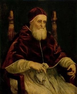 Images Dated 23rd February 2011: Portrait of Julius II, oil on canvas, Raffaello Sanzio (1483-1520), Uffizi Gallery, Florence