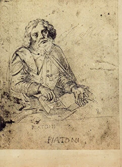 Images Dated 18th January 2010: Portrait of Plato; drawing by Raphael. Gallerie dell'Accademia, Venice