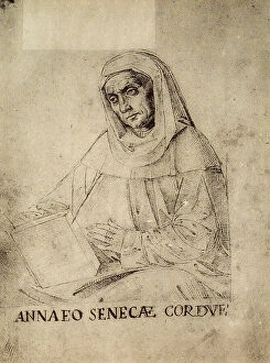 Images Dated 18th January 2010: Portrait of Seneca; drawing by Raphael, Gallerie dell'Accademia, Venice