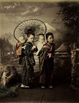 Images Dated 27th April 2011: Portrait of young Japanese in traditional dress
