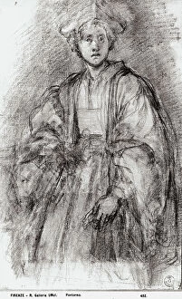 Images Dated 7th March 2008: Portrait of a young man. Drawing by Pontormo, in the Gabinetto dei Disegni e delle Stampe
