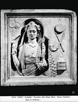 Images Dated 9th July 2009: Priestess of Cybele Magna Mater, relief, Roman Art of the 2th century BC, Capitoline Museums, Rome