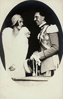 Images Dated 21st July 2011: Princess Maria Jose of Savoy with Umberto on their wedding day in Rome