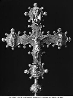 Images Dated 23rd April 2012: Procession Cross (front part), by Nicola da Guardiagrele, conserved in the Treasury of