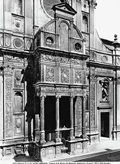 Images Dated 27th December 2012: The prothyrum (porch) of the facade of the Church of Santa Maria dei Miracoli, of Brescia