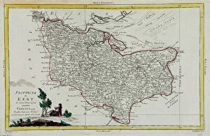 Images Dated 17th May 2010: Province of Kent, engraving by G. Zuliani taken from Tome I of the 'Newest Atlas' published in