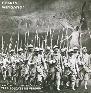 Images Dated 5th November 2004: 'Ptain! Weygand! - et voici maintenant les soldats de Verdun' ('Ptain! Weygand)