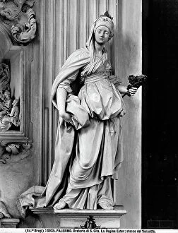 Images Dated 18th November 2011: Queen Esther. Sculpture by Giacomo Serpotta, located in the Saint Cita Church in Palermo