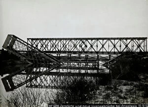 Images Dated 30th June 2009: A railroad bridge destroyed during the World War I over the Livenza river, Sant'Anastasio