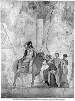 Images Dated 26th July 2011: The Rape of Europa, fresco originating from Pompeii and conserved in the Archaeological National