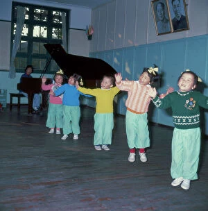 Images Dated 18th July 2008: Recreation time at a kindergarten in Shanghai, 1974 Shanghai