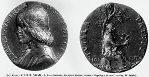 Images Dated 21st December 2009: Recto and verso of a medal depicting Lorenzo the Magnificent, in the Museo Nazionale del Bargello