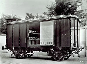 Images Dated 29th October 2010: Refrigerator wagon of the romanian state railways used for the transport of fish
