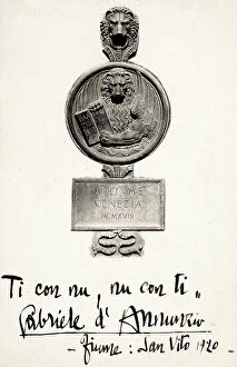 Images Dated 9th November 2011: Relief representing the Lion of St. Mark, with the inscription 'A FIUME VENEZIA MCMXVIII'
