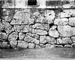 Images Dated 14th September 2010: Remains of Cyclopean walls in a road had Palestrina