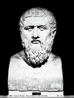 Images Dated 10th August 2011: Roman copy of Plato's herm; the work is preserved in the Hall of Muses in the Pius Clementine